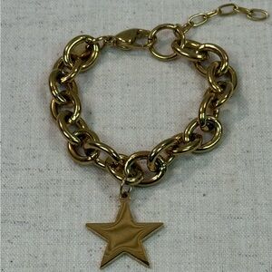 Christina Greene Gold Star Chain Charm Bracelet
